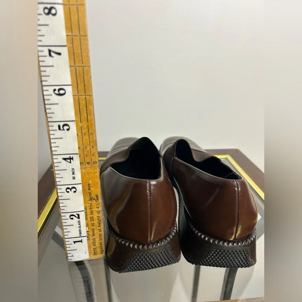 Mezlan‎ Vintage Platform Chocolate Brown pull on Shoes Size 8.5N Academia